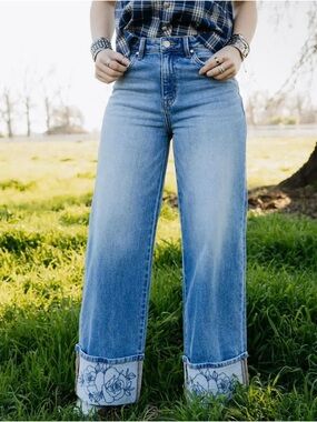 Rowdy Rose Cuff Jeans